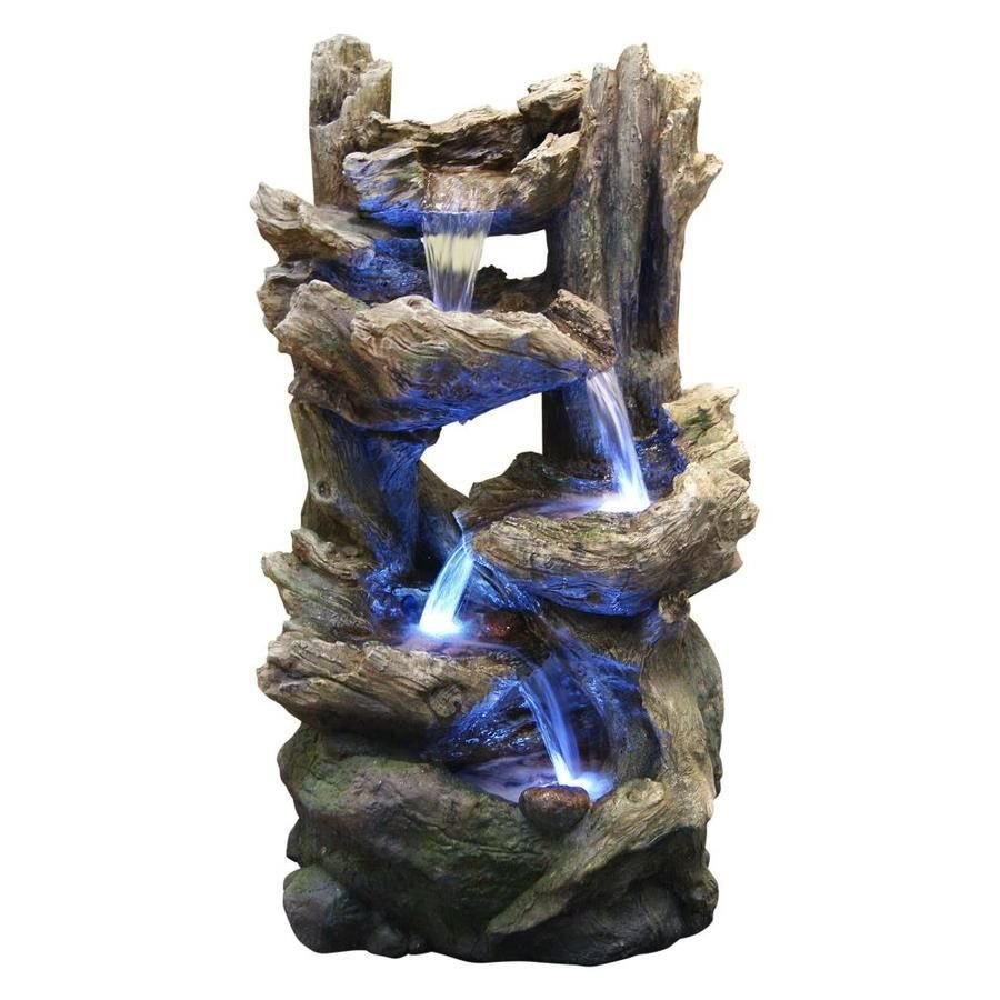 Фонтан садовый Bowl Rock led 42х48х48 см