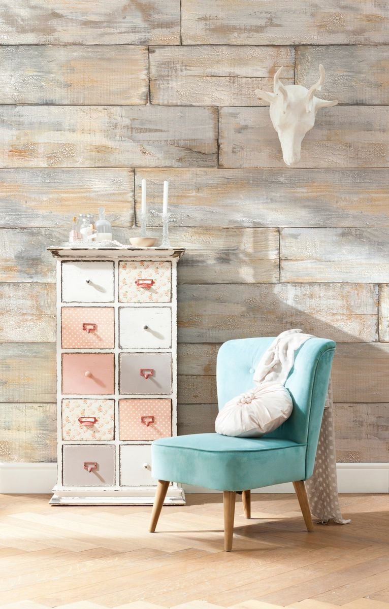 Обои Shabby Chic в интерьере