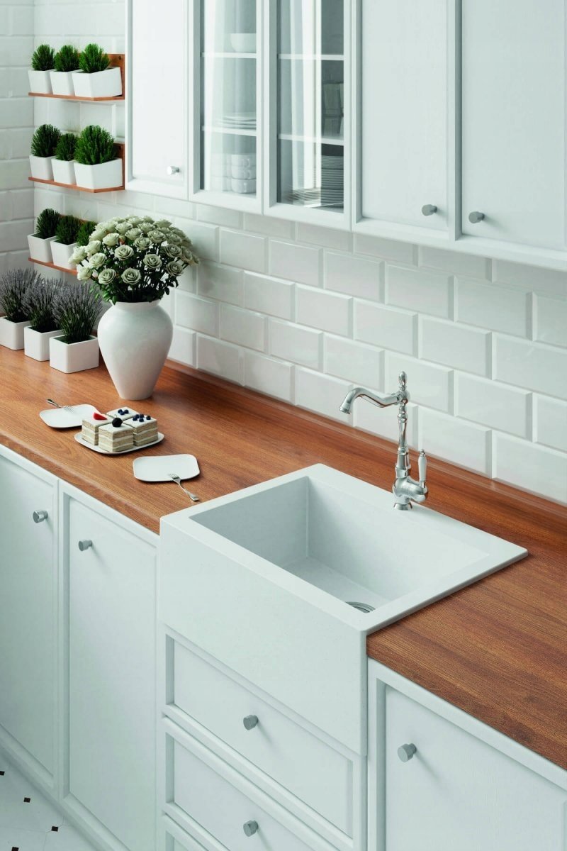 Фермерская раковина белая