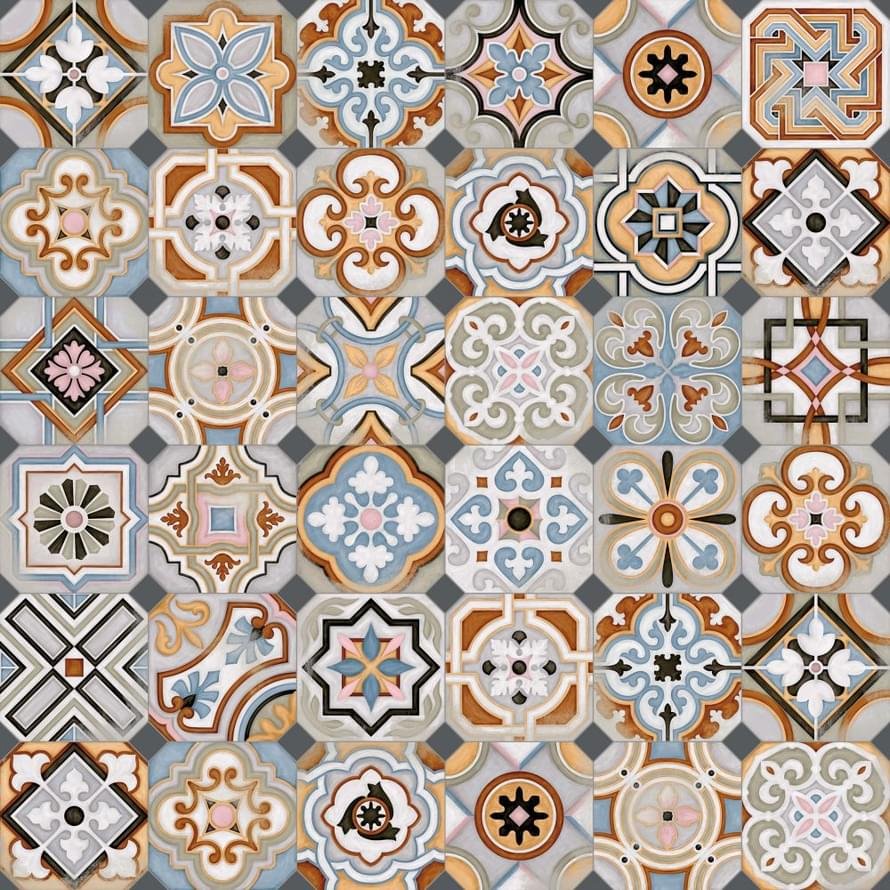 Керамическая плитка декор Octogono MUSICHALLS Multicolor 20x20