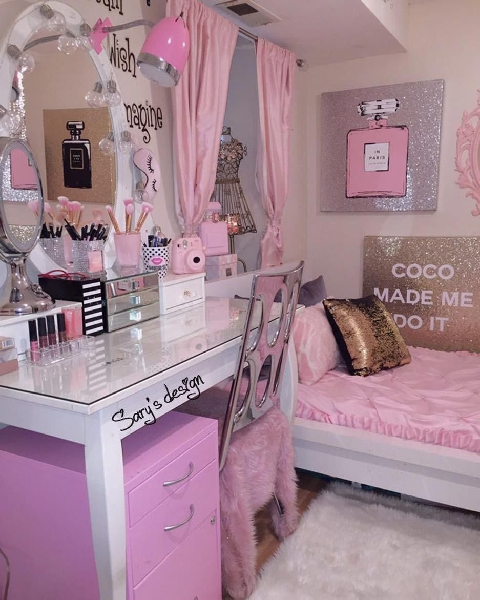 Розовая комната для девочки Эстетика