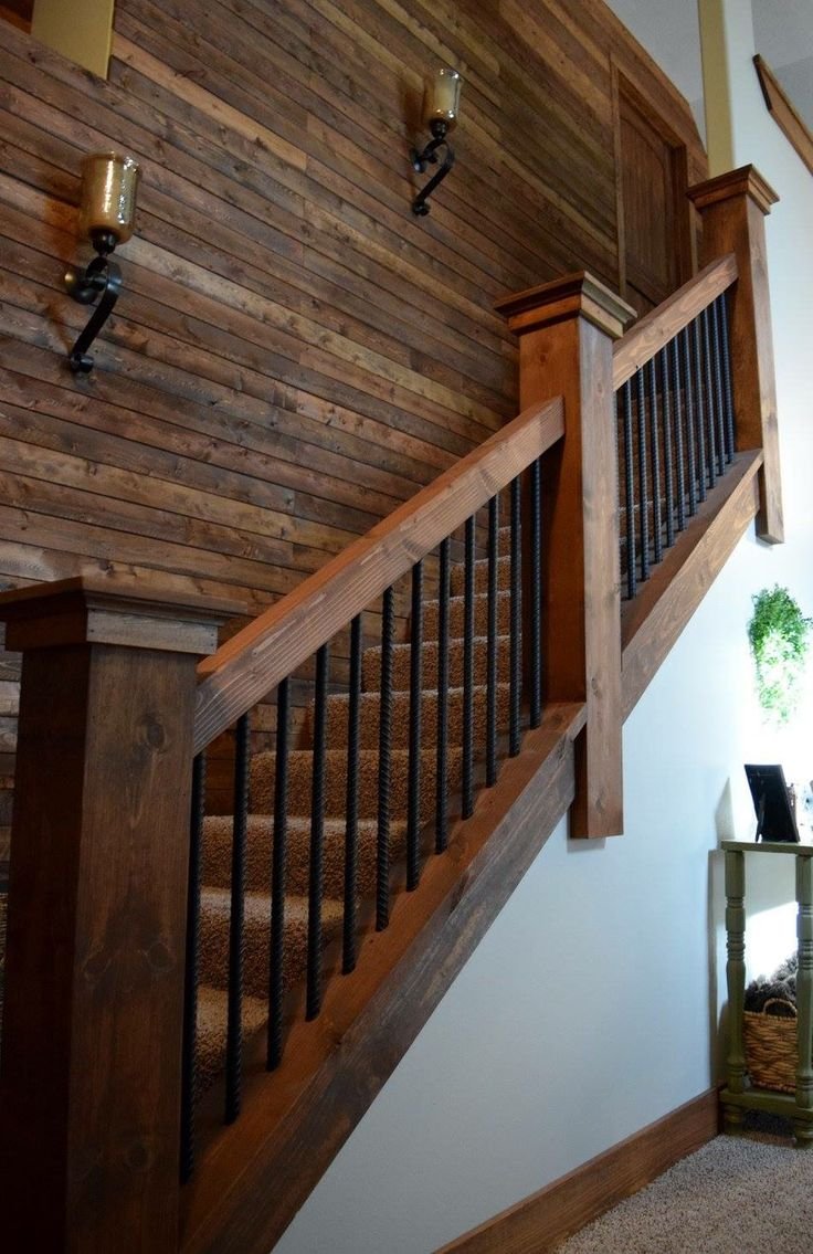 Деревянные лестницы в деревенском стиле