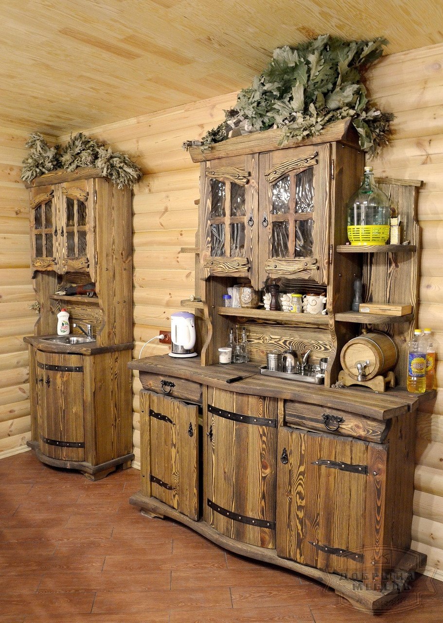 Деревянные кухни под старину