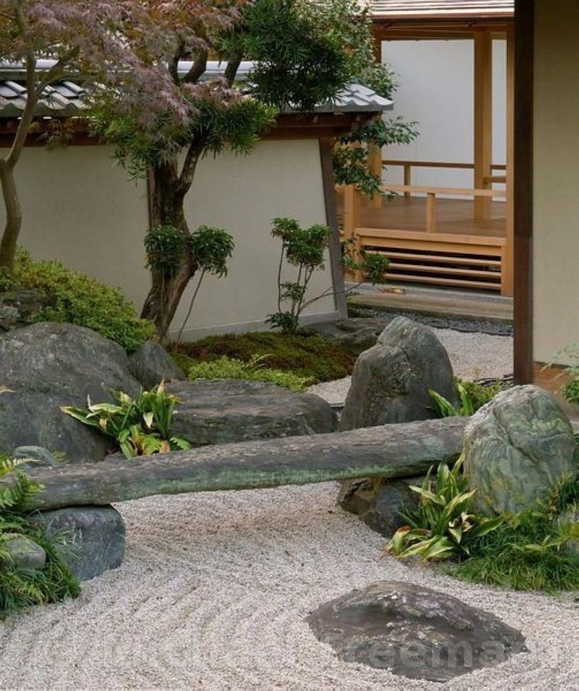 Японский садик в интерьере