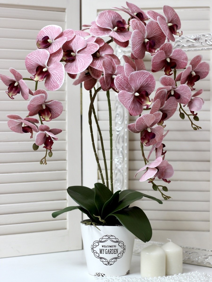 Искусственные цветы для интерьера орхидеи
