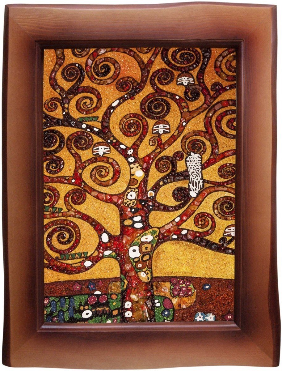 Картина из янтаря Густав климт - Древо жизни