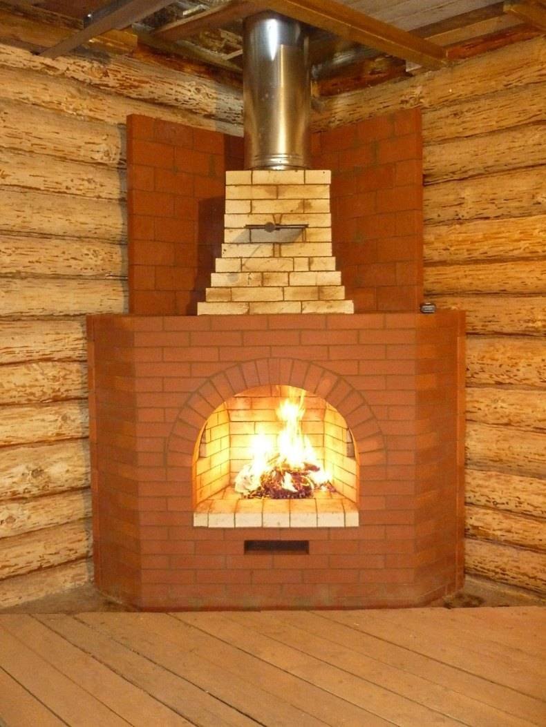 Камин кирпичный