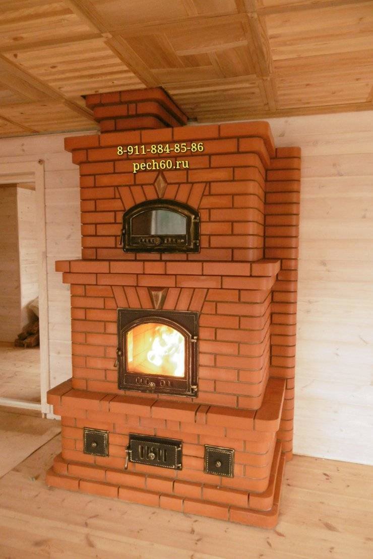 Каминопечь кирпичная