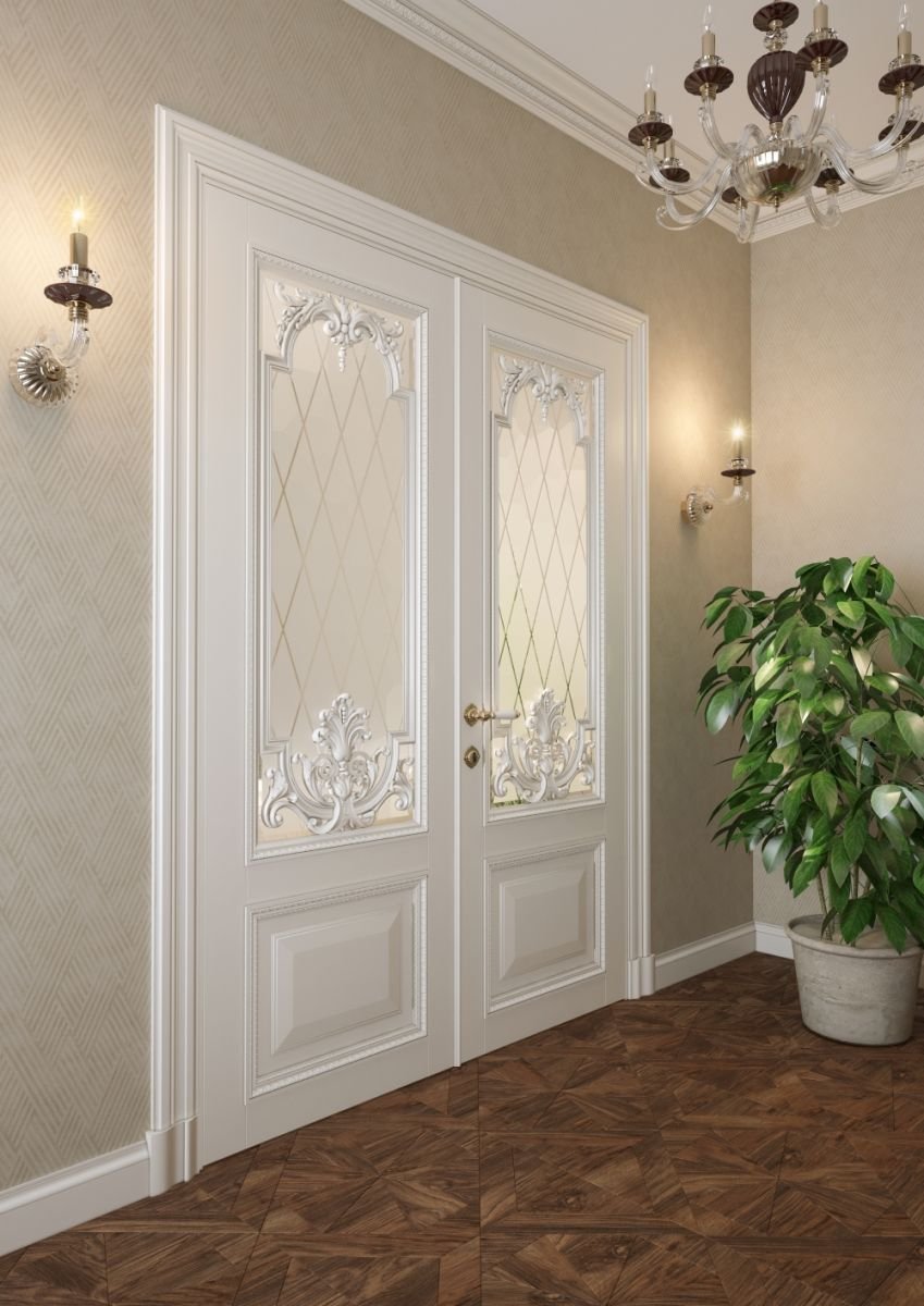 Красивые белые двери межкомнатные
