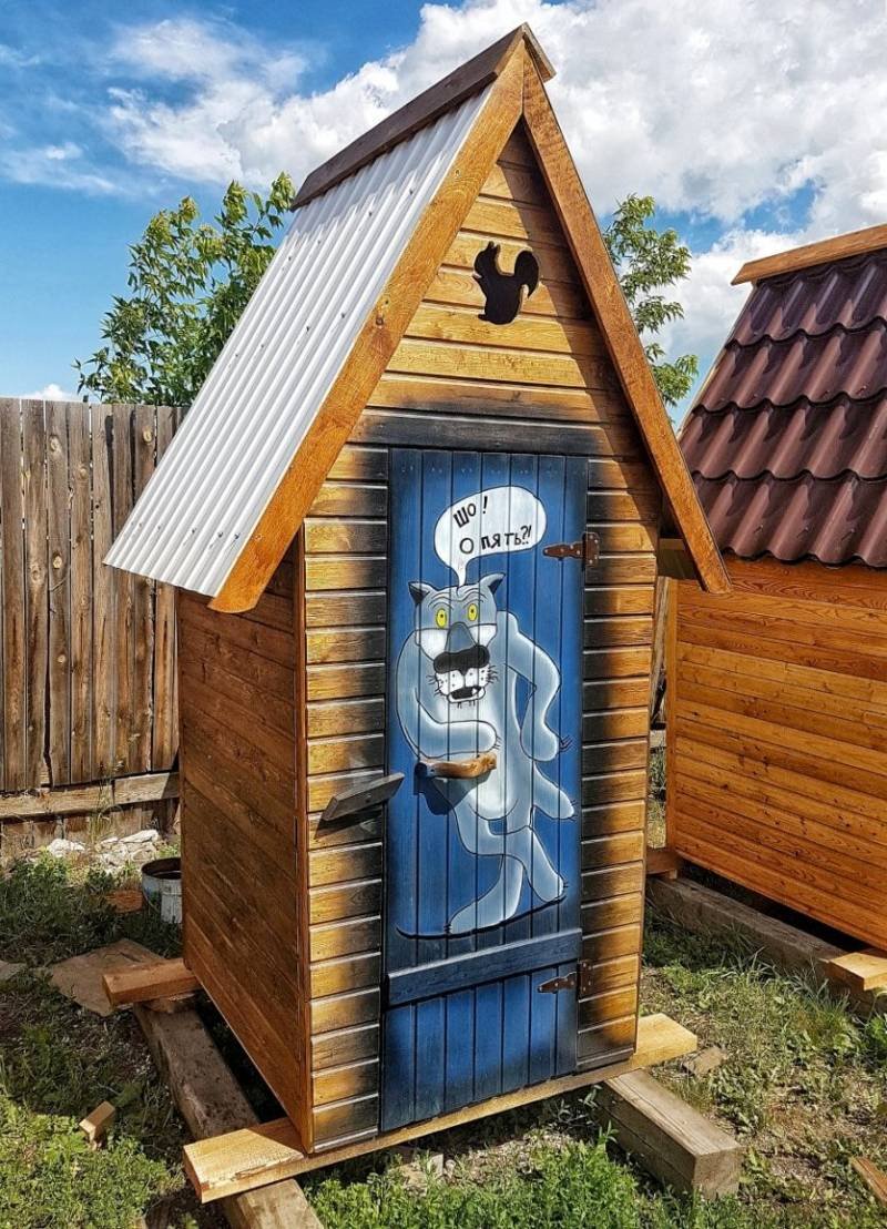 Оригинальный туалет на даче