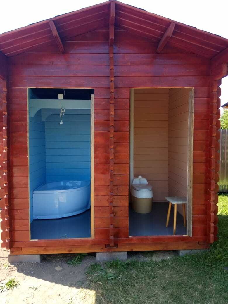 Туалет с душем для дачи