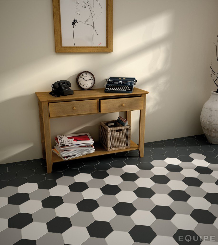 Плитка Hexatile Mate Blanco equipe