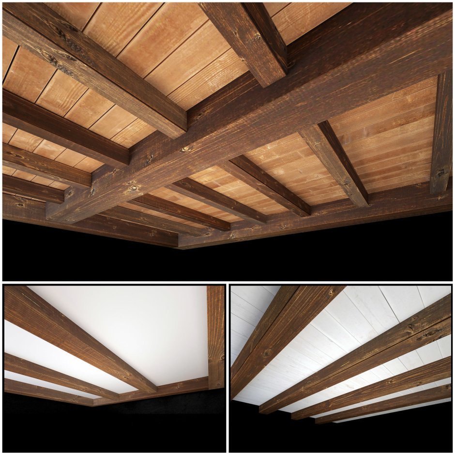 Деревянный решетчатый потолок