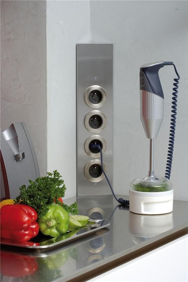 Schulte 930.15.453 Evoline Dock Cuisine 3 розетки серебристый