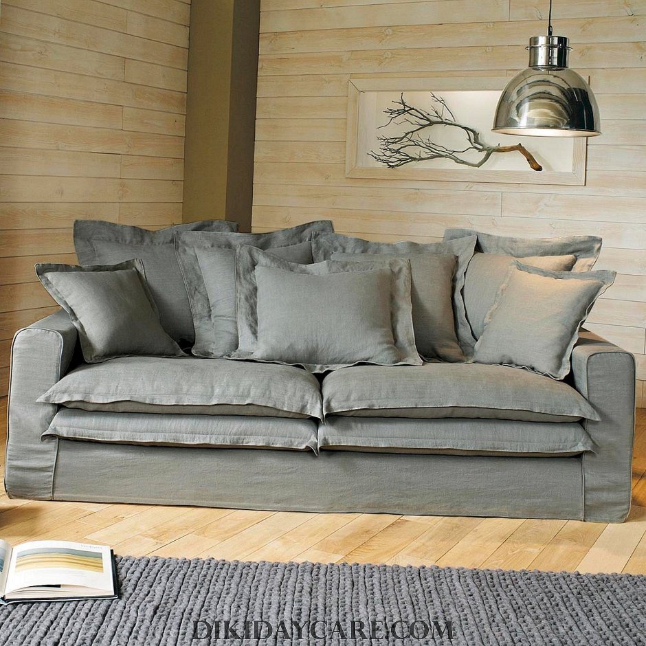 Льняной диван в интерьере