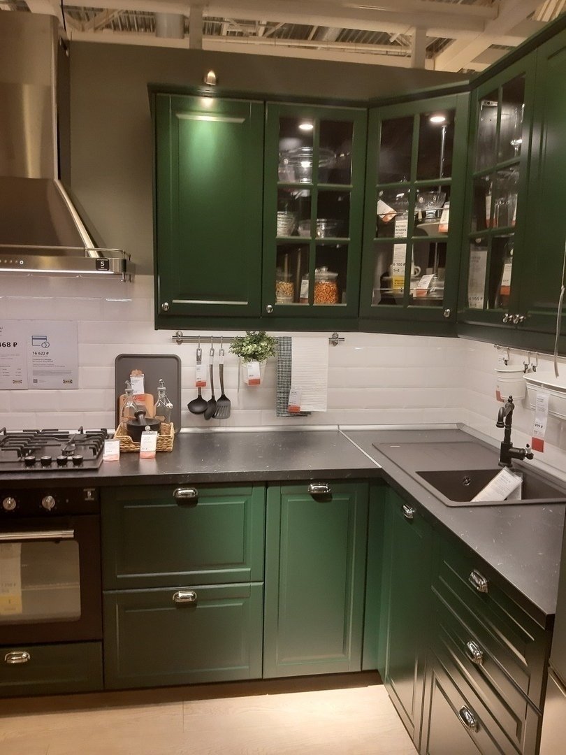Зеленый кухня икеа зеленый Будбин