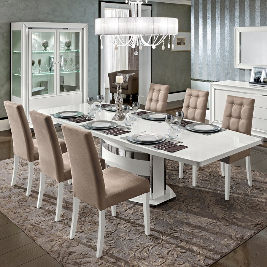 Раскладной обеденный стол Camelgroup ROMA White 135tav.06bi