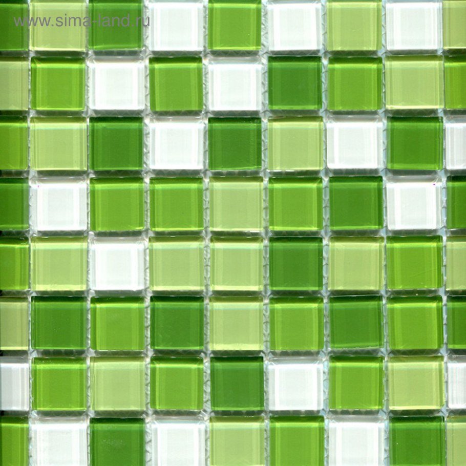 Мозаика elada Mosaic cb606 (300*300*4мм) бело-зеленый микс