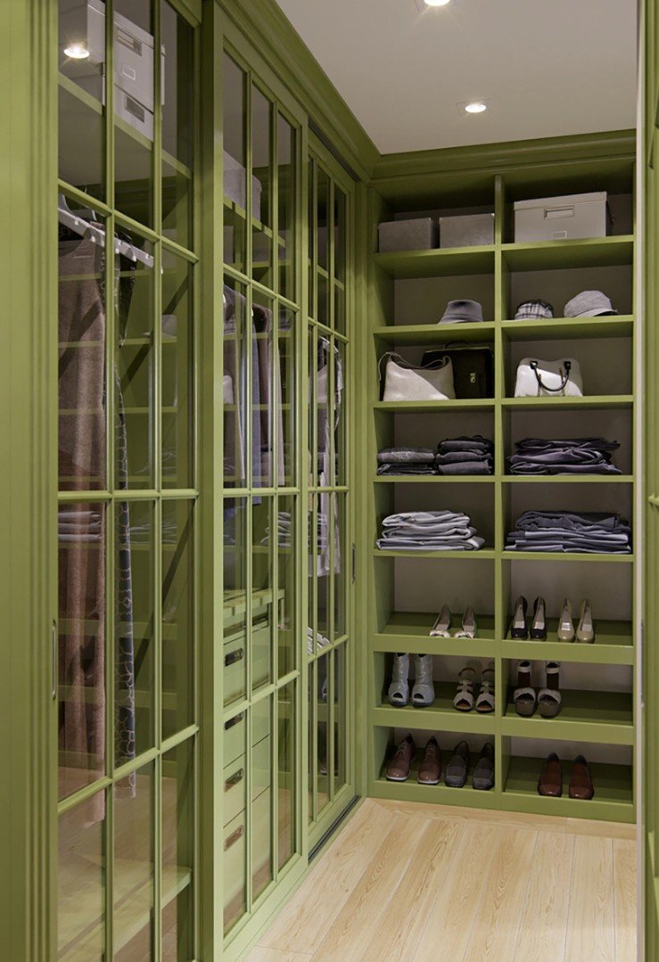 Зеленая гардеробная