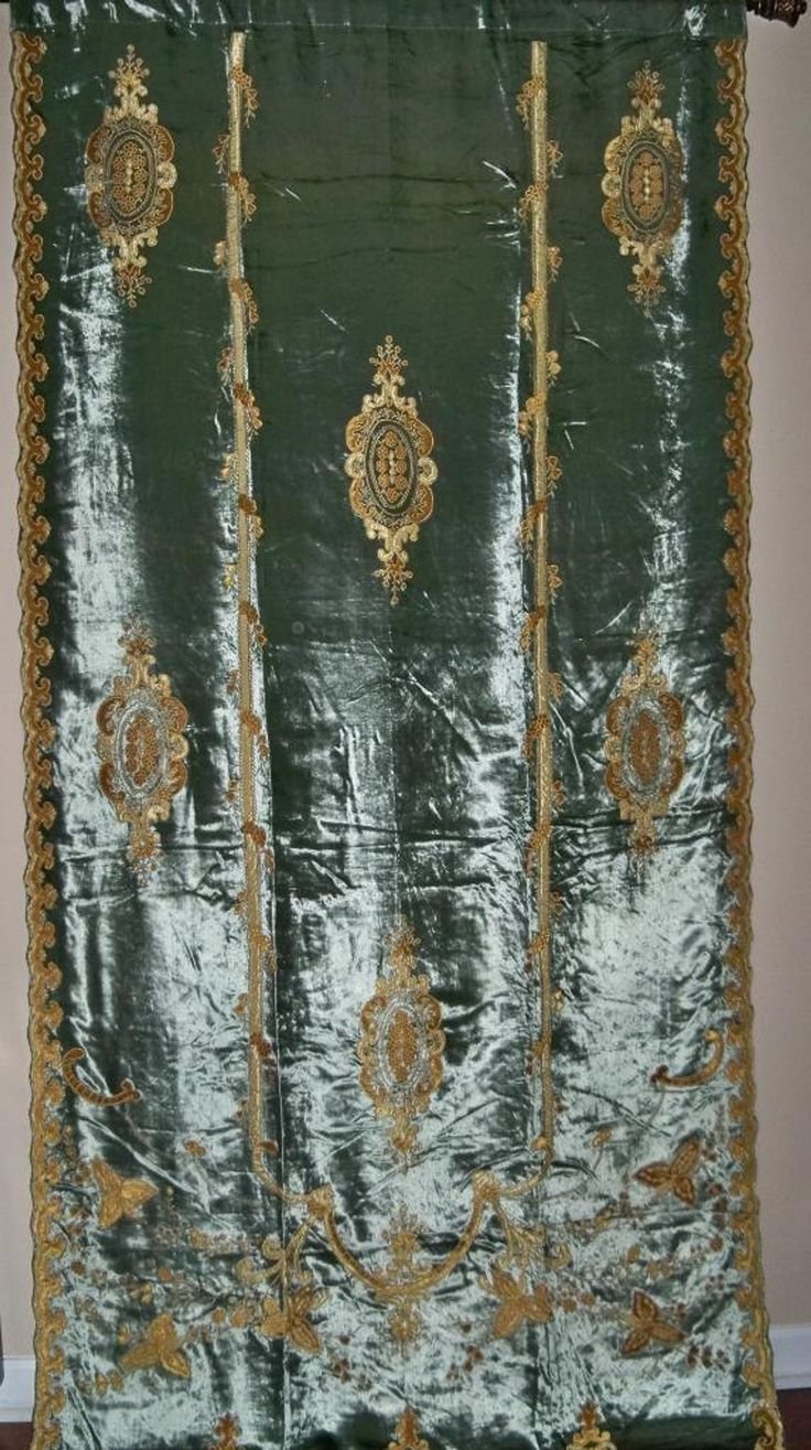 Embroidered French Velvet синий штора купить