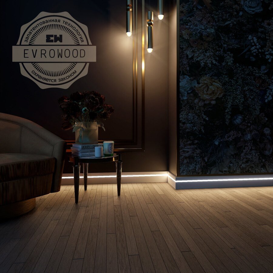 Плинтус напольный Evrowood PN 101 led