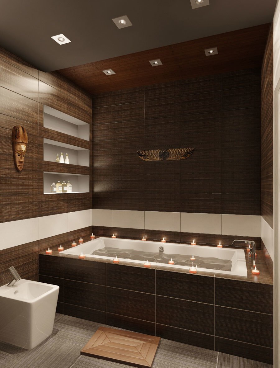 Ванная комната коричневый
