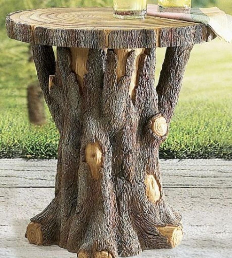 Декор из пня дерева
