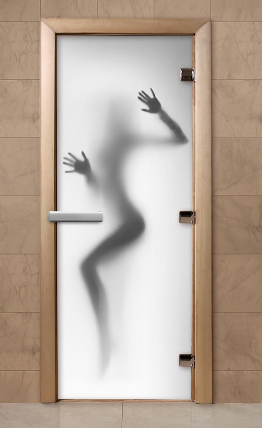 Дверь в ванную со стеклом