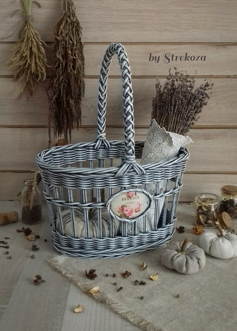 Корзины из бумажной лозы