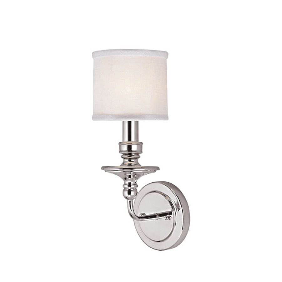 Dixon 1 Light Polished Nickel Sconce with Drum Shade