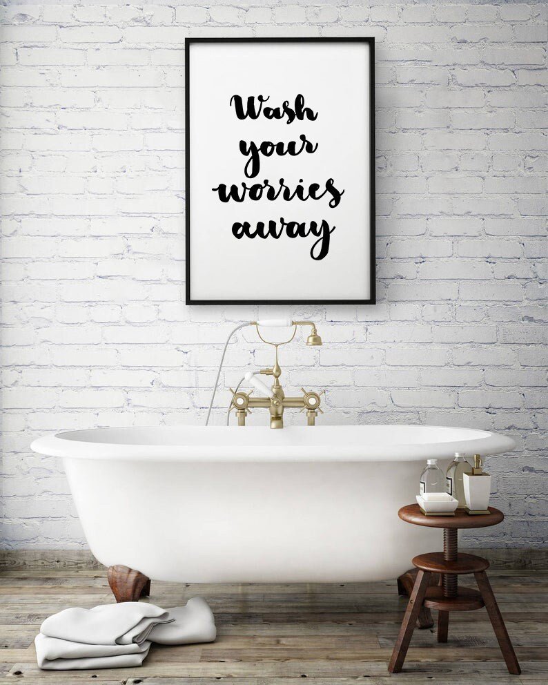 Плакат в ванную комнату
