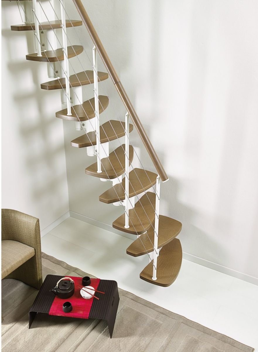 Лестница с гусиным шагом на монокосоуре