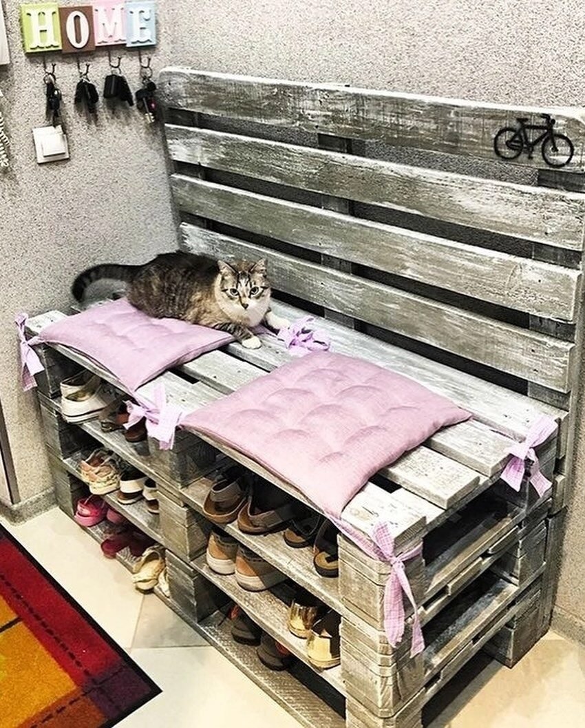 Обувница из поддонов