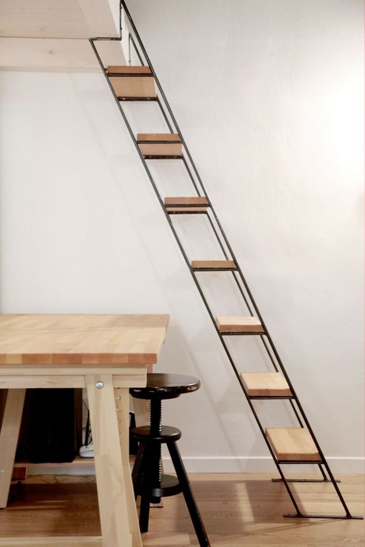 Складная лестница на антресольный этаж
