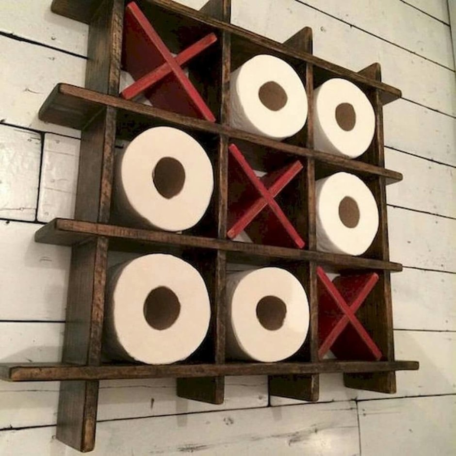 Полочка для туалетной бумаги из дерева