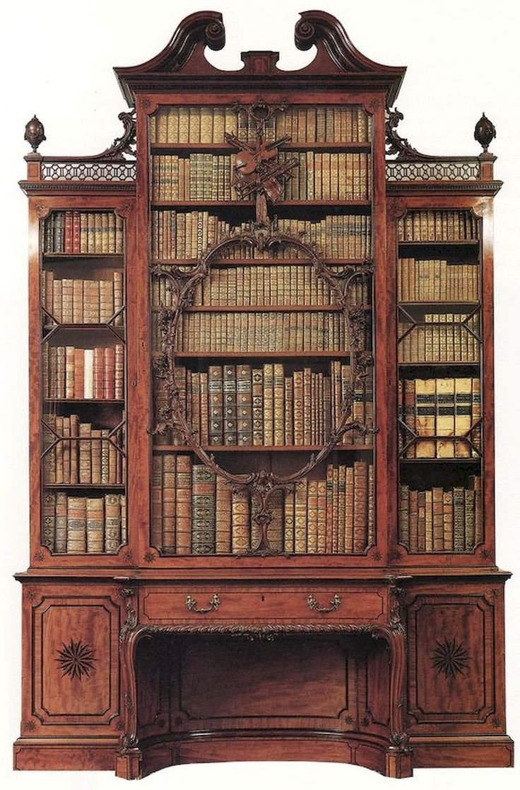Книжный шкаф 19 век Викторианская