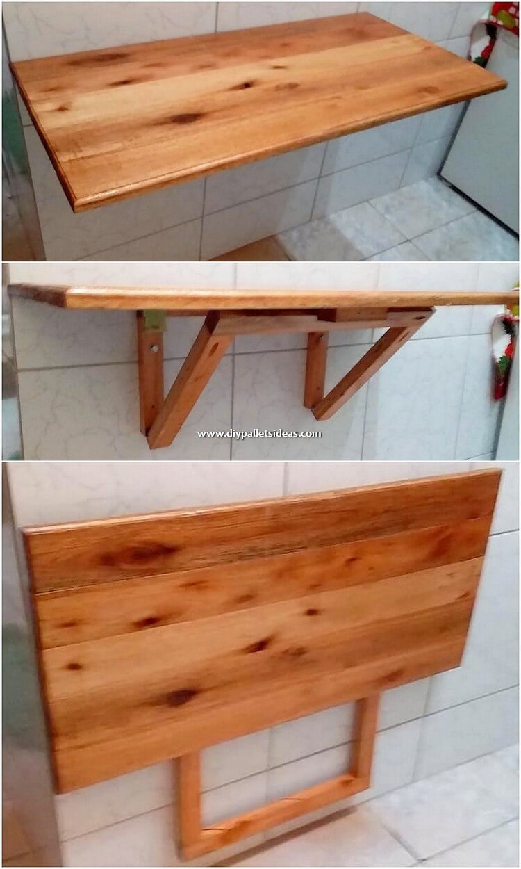 Откидной стол из дерева