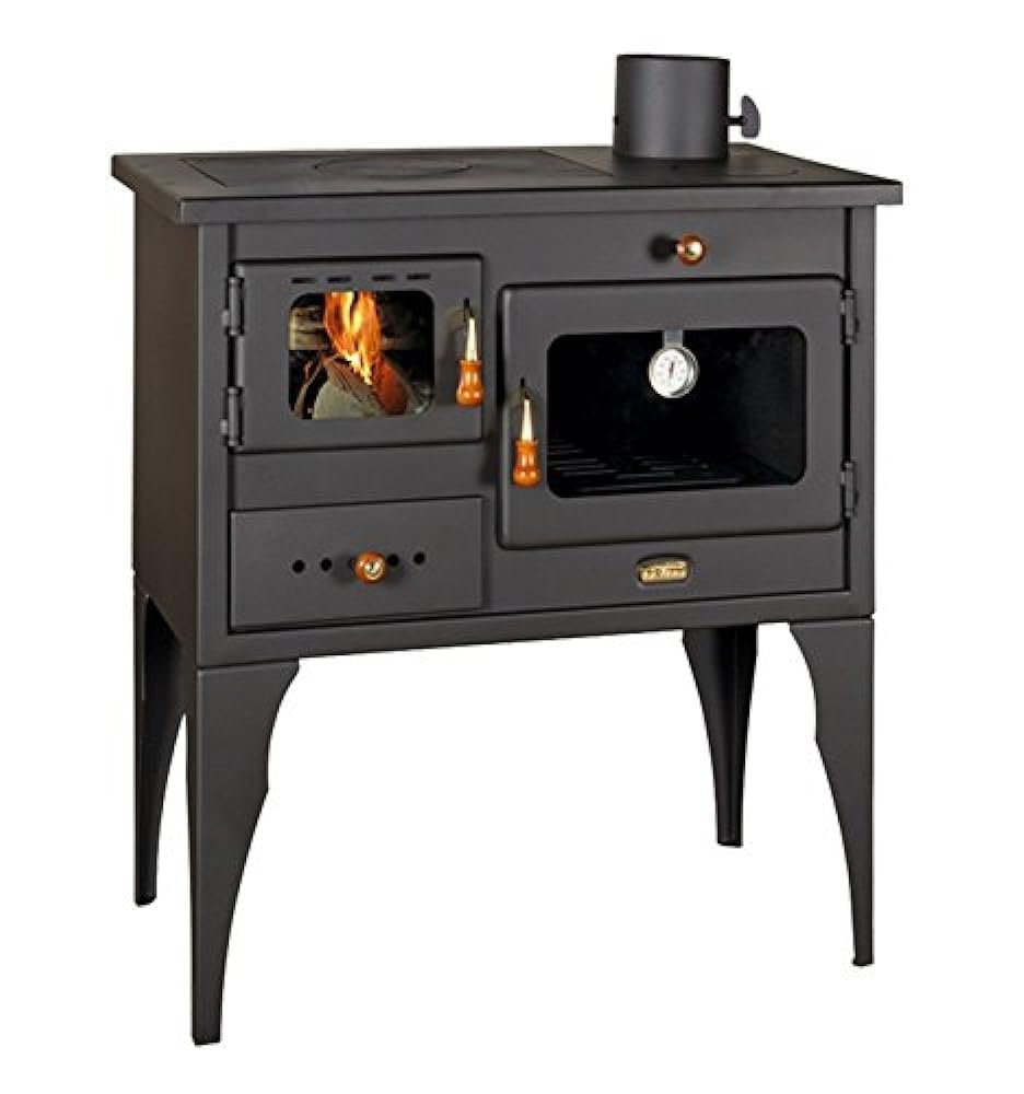 Prity Wood Burning Cooking Stove Cast Iron Top Oven Cooker Solid fuel log Burner 10kw