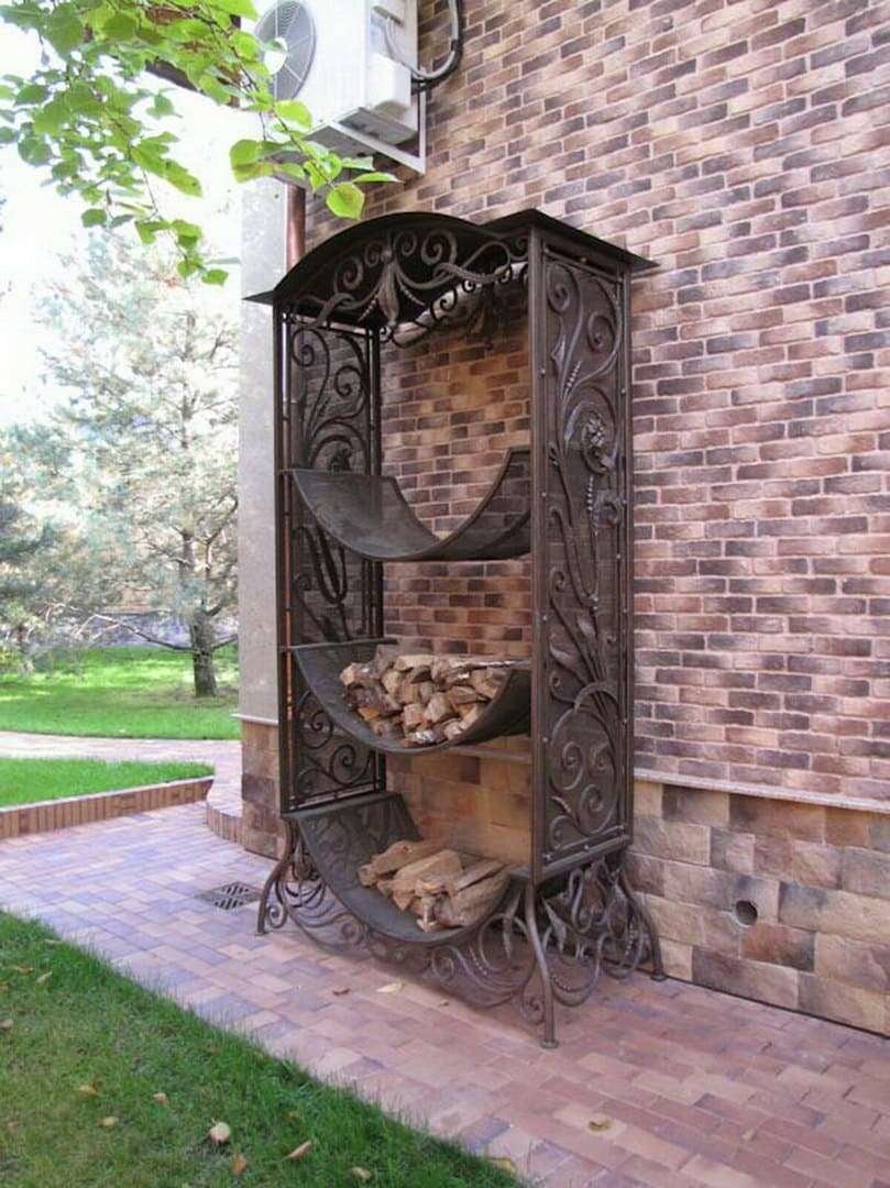 Кованые дровницы
