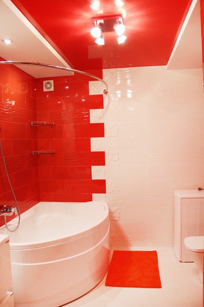 Ванная комната в Красном цвете