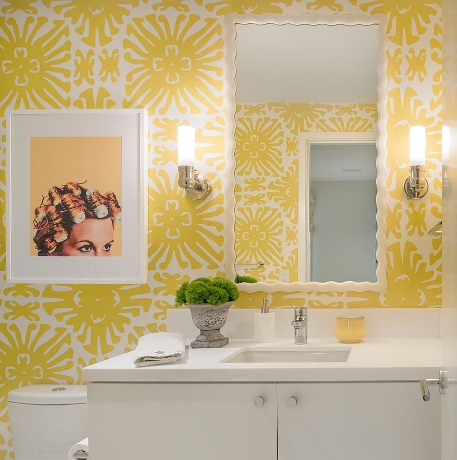Light Yellow Bathroom Wall
