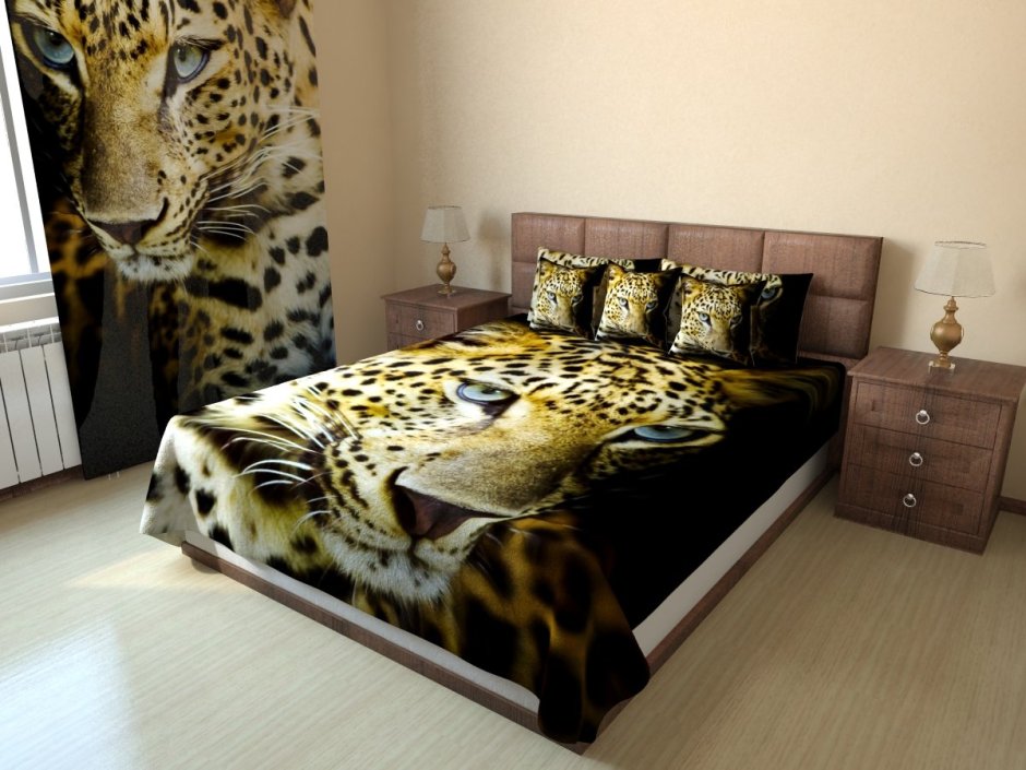 Спальня в леопардовом стиле