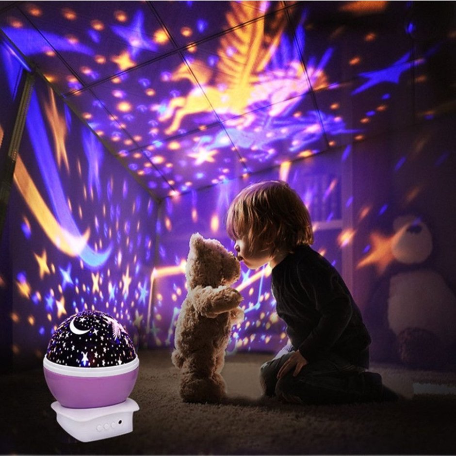 Ночник-проектор звездное небо Star Master Dream Rotating Projection Lamp вращающийся