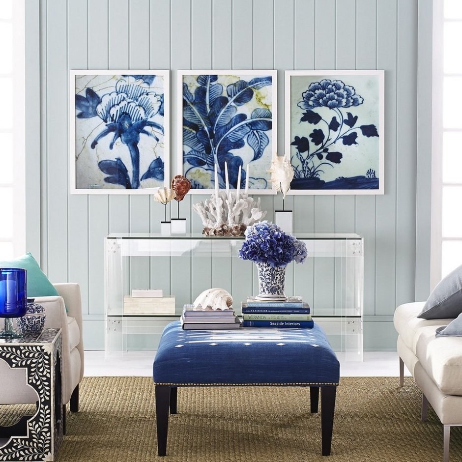 Синий декор в интерьере