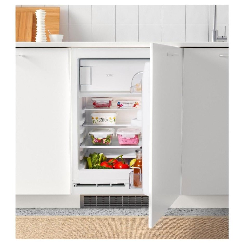 Встраиваемый холодильник ikea ХУТТРА
