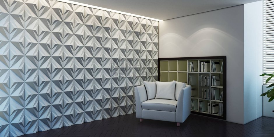 Гипсовая 3d панель "гекса"