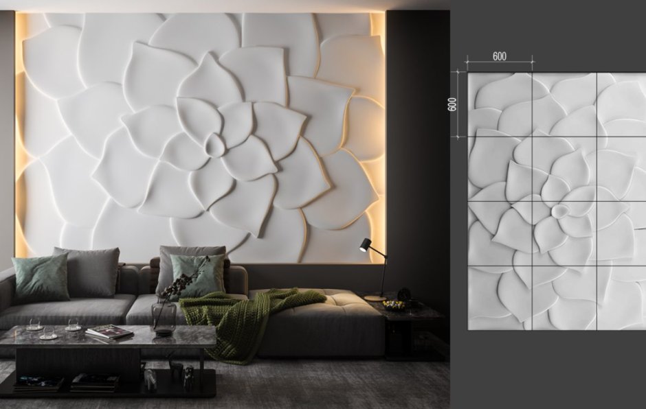 Гипсовая 3d панель "Омикс"