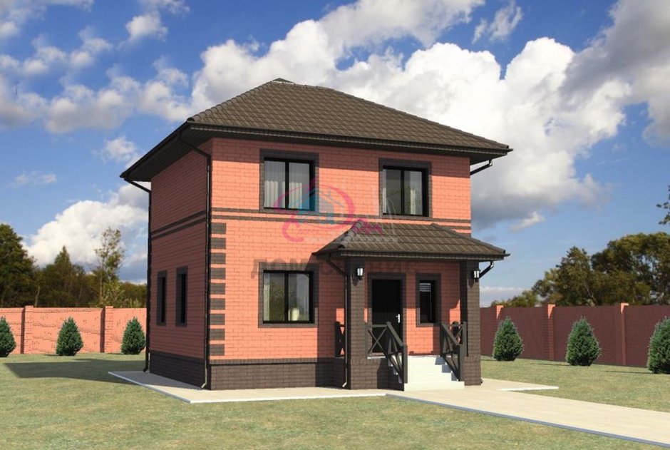 Проекты двухэтажных домов из кирпича