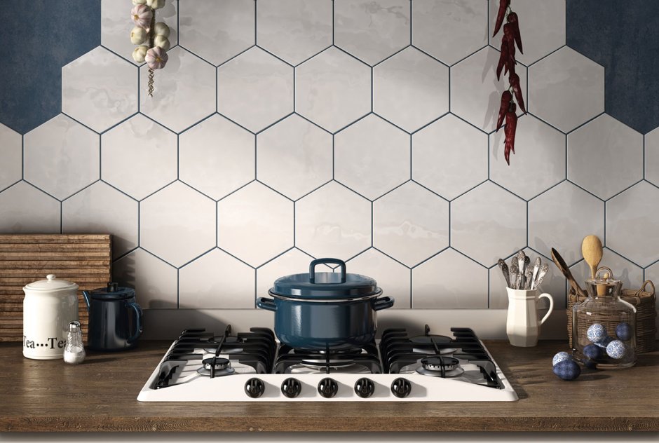 Плитка equipe Hexatile фартук
