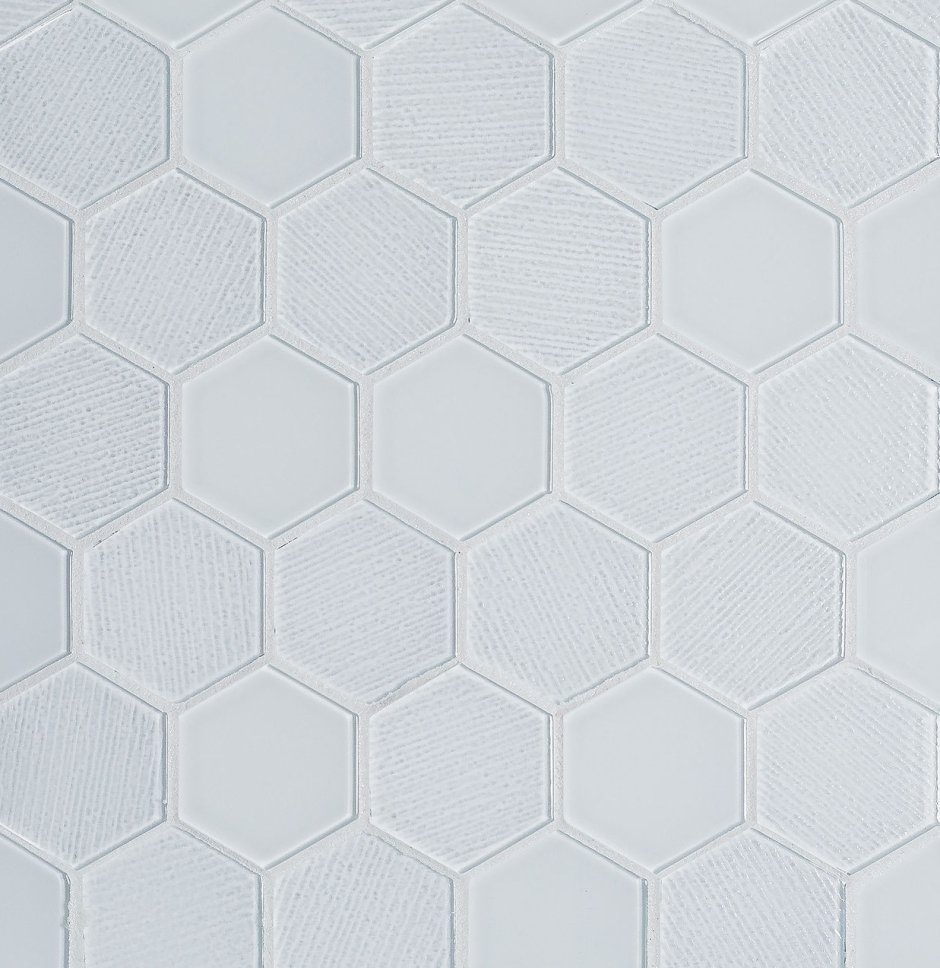 Мозаика Hexagon White Glossy
